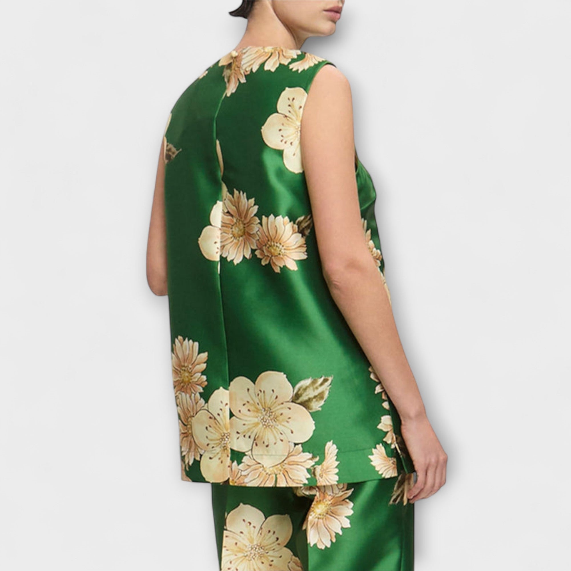 Clea - Bezramenný overal v barvě šalvěje